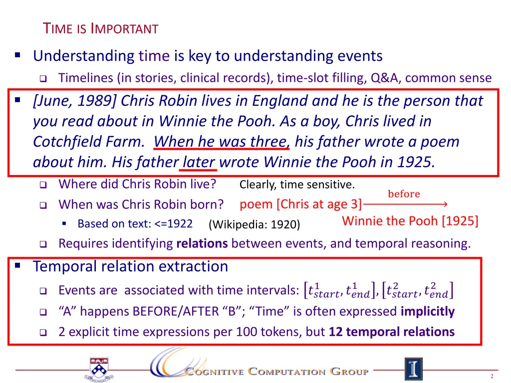 t ime is i mportant understanding time
