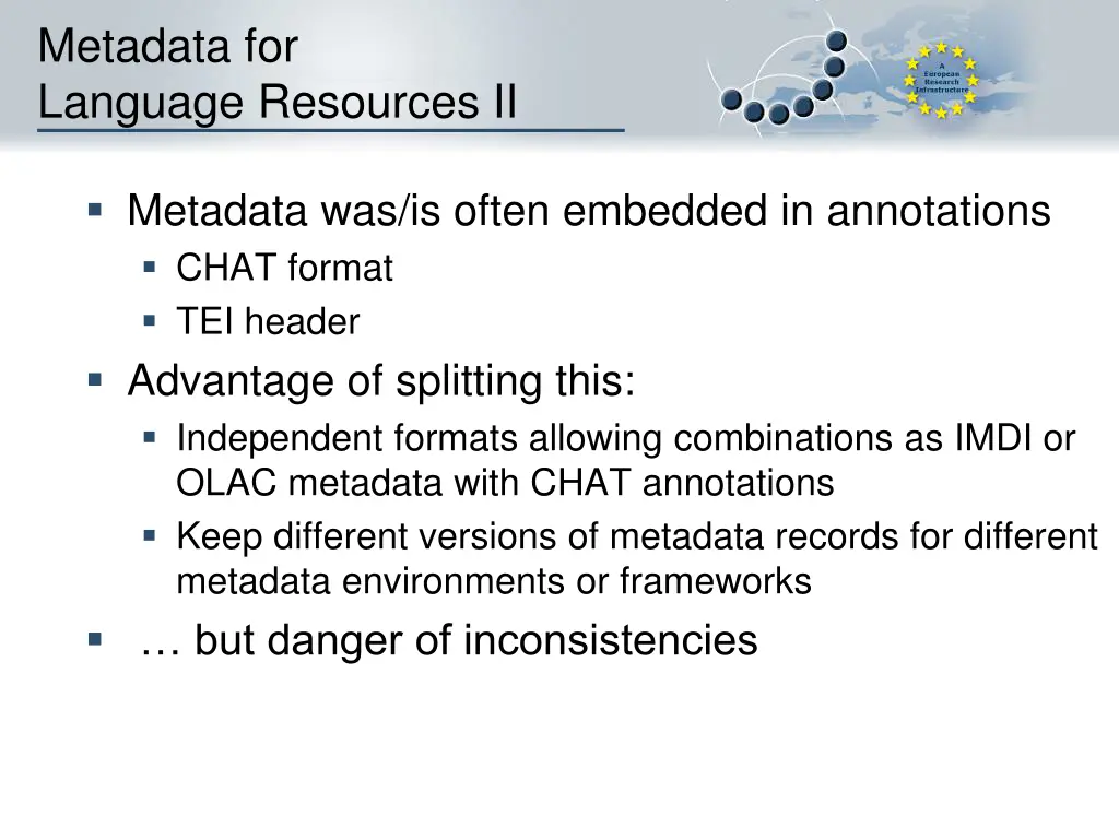 metadata for language resources ii