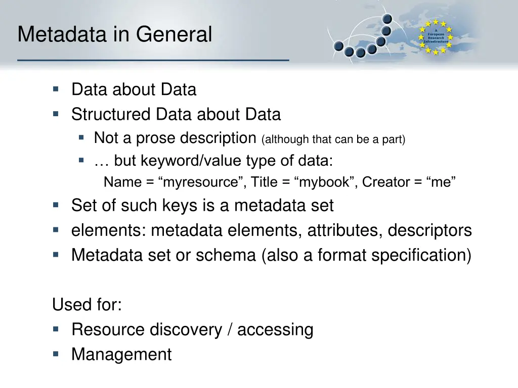 metadata in general