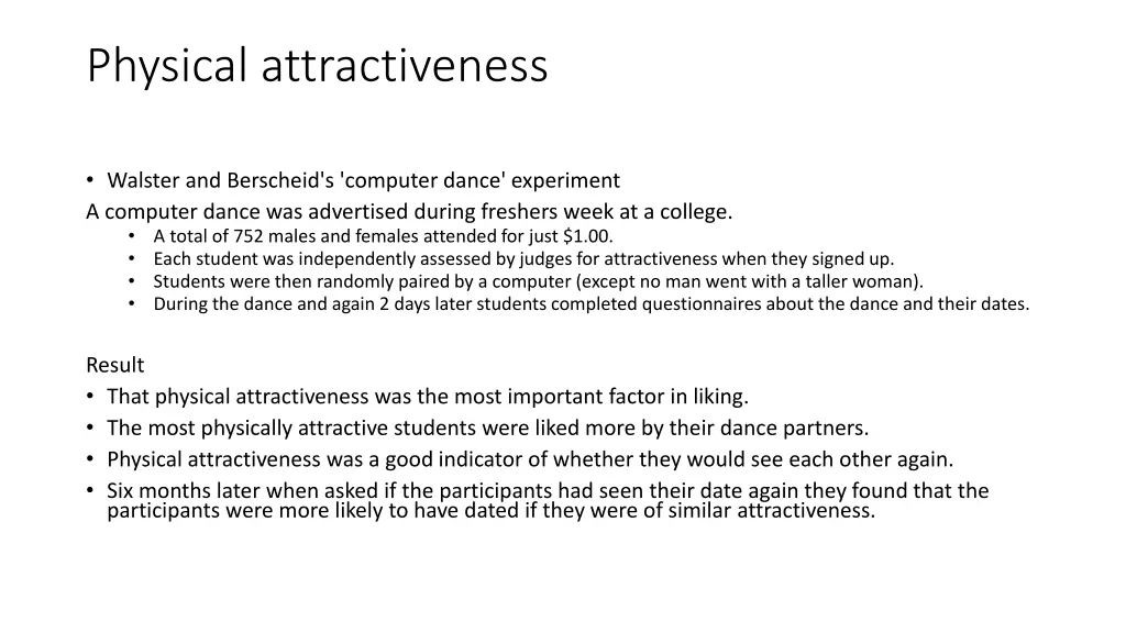 physical attractiveness 1