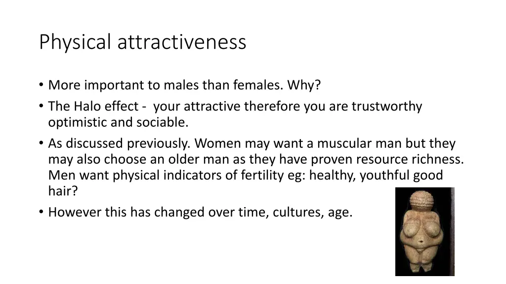 physical attractiveness