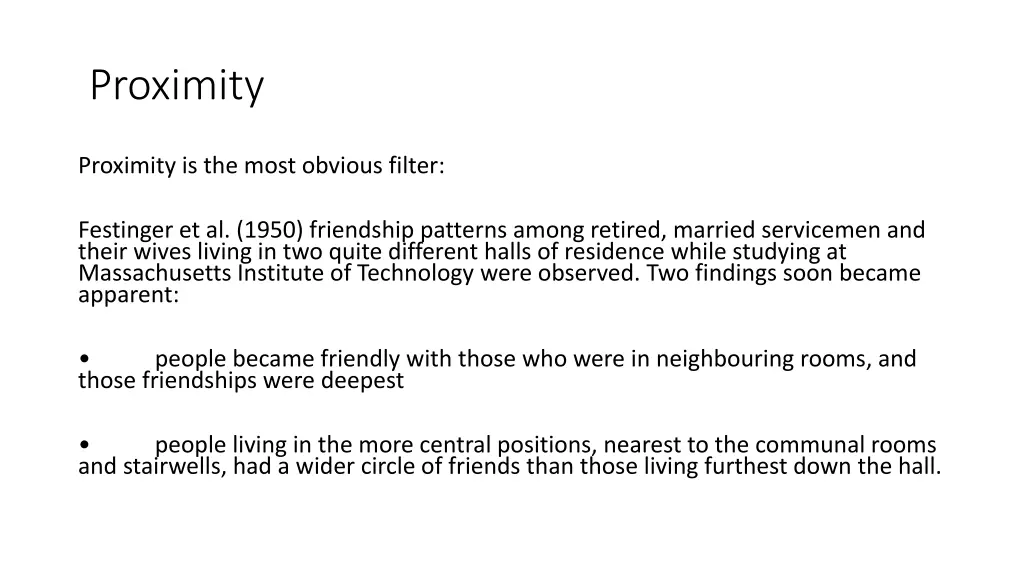 proximity