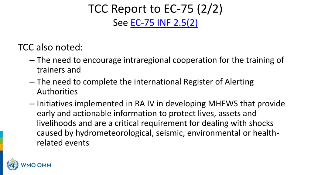 tcc report to ec 75 2 2 see ec 75 inf 2 5 2