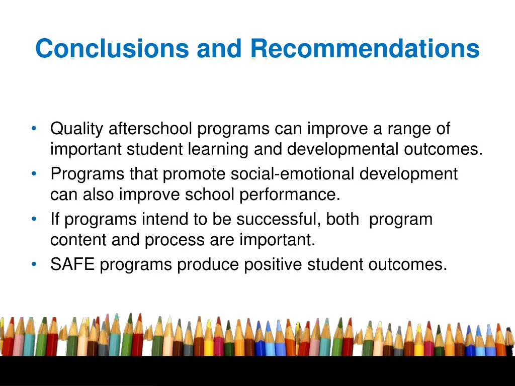 conclusions and recommendations