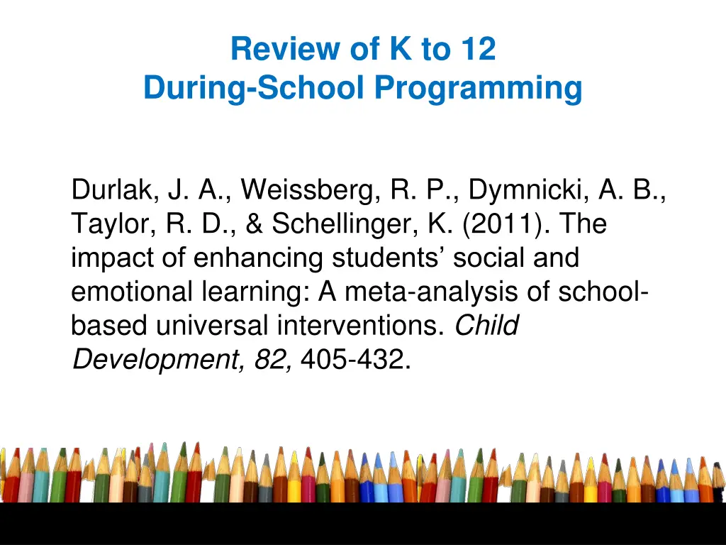 review of k to 12 during school programming