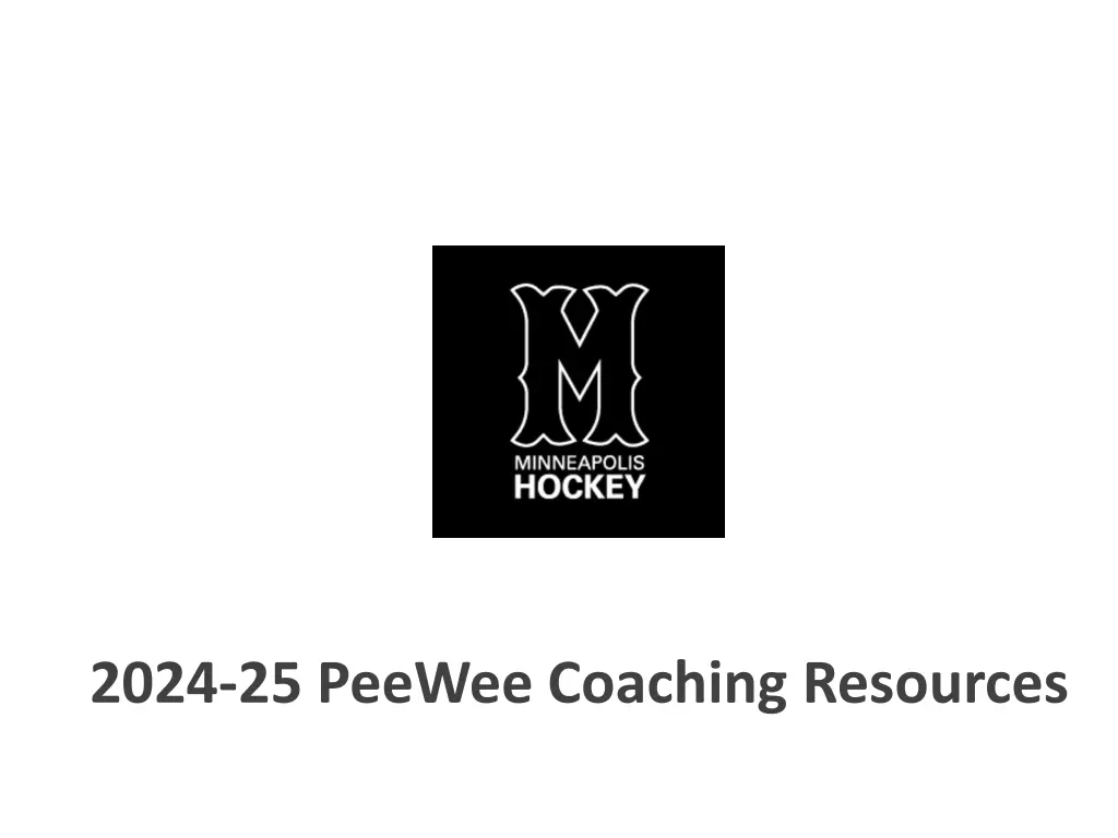 2024 25 peewee coaching resources