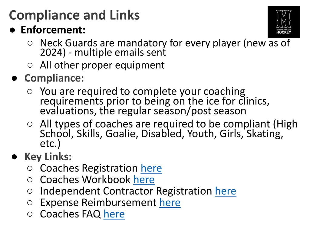 compliance and links enforcement