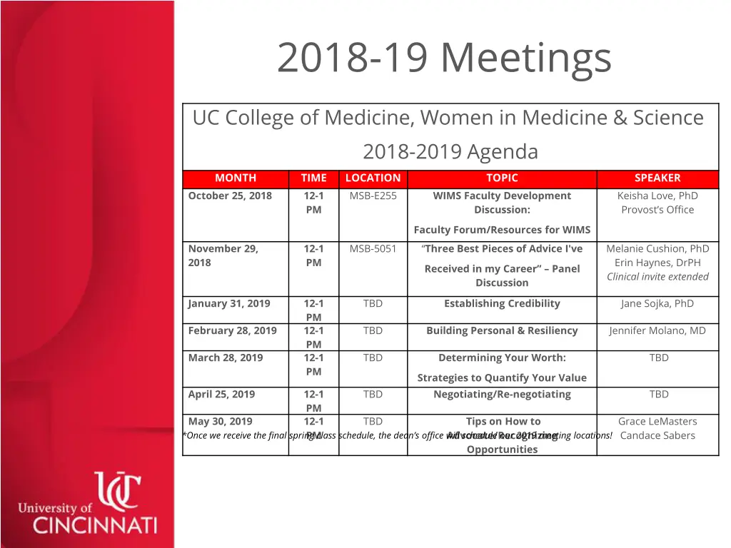 2018 19 meetings