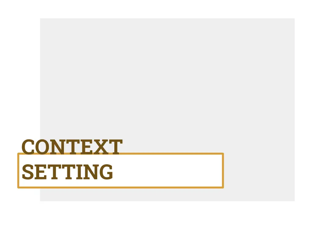 context setting