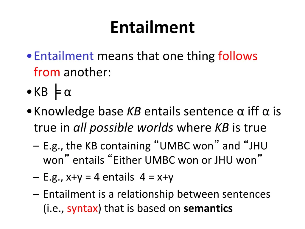 entailment
