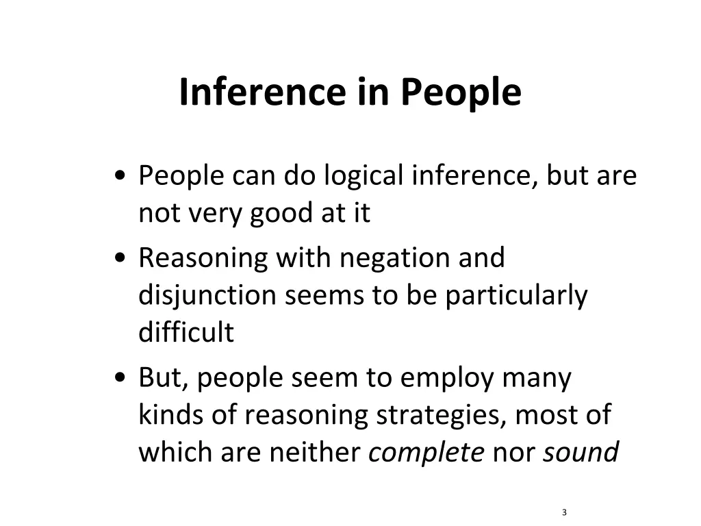 inference in people