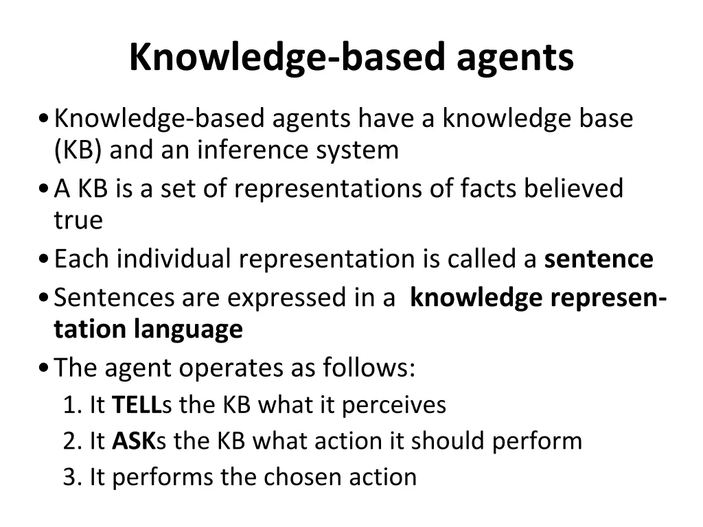 knowledge based agents 1