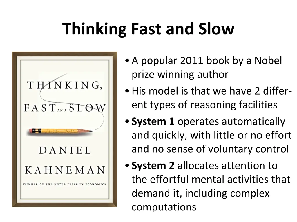 thinking fast and slow