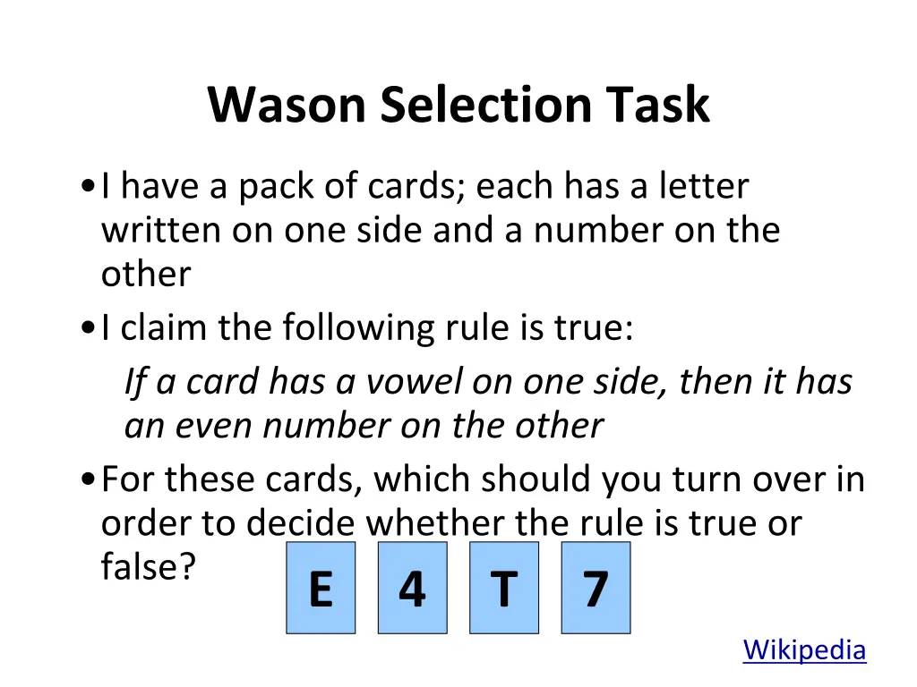 wason selection task