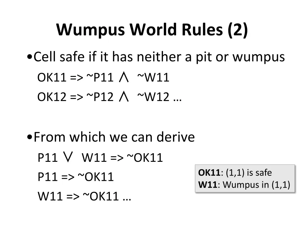 wumpus world rules 2