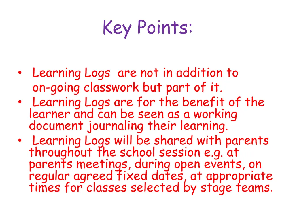 key points