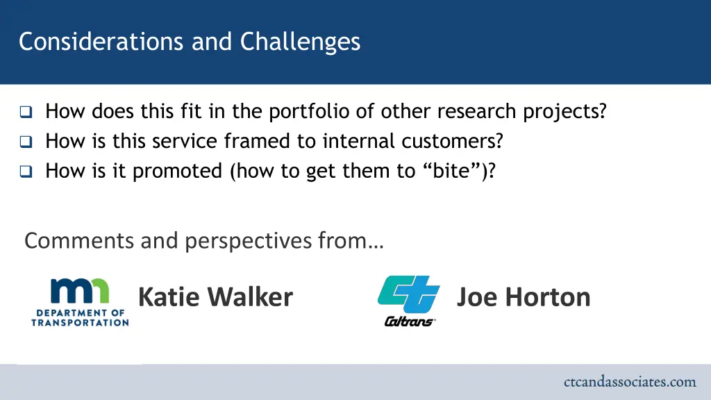 considerations and challenges
