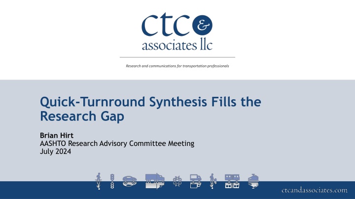 research and communications for transportation