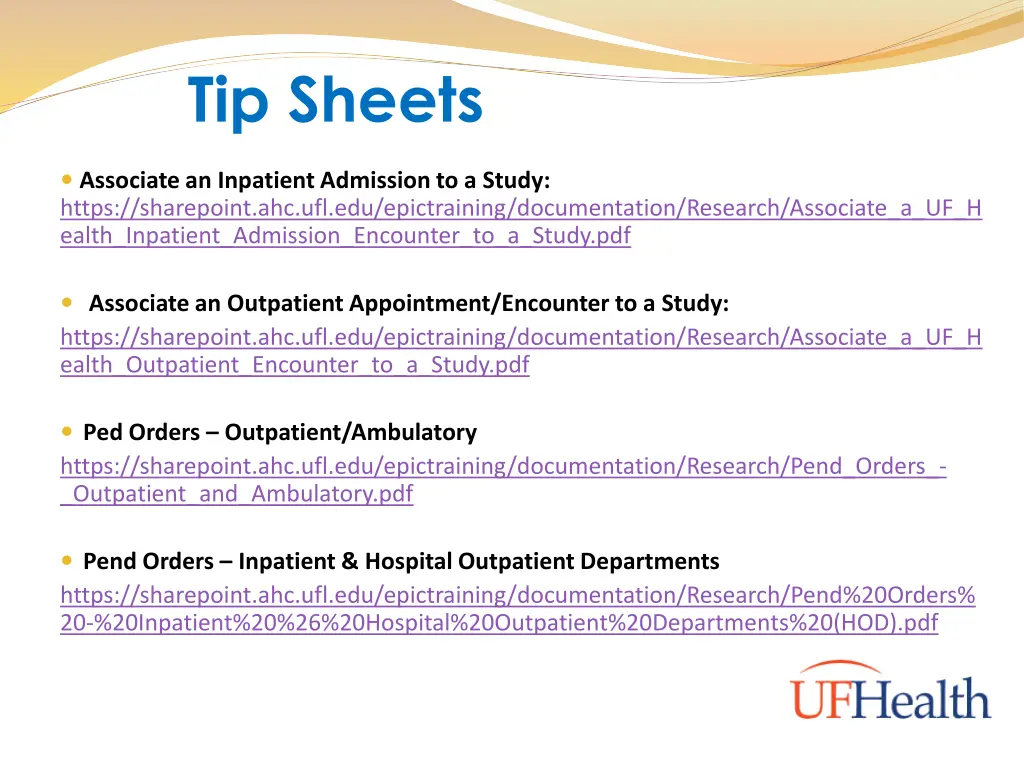 tip sheets