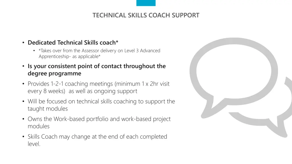 technical skills coach support