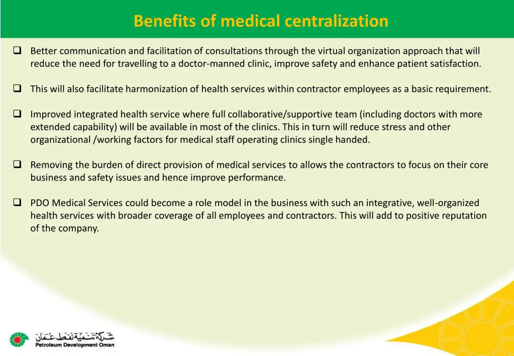 benefits of medical centralization 1