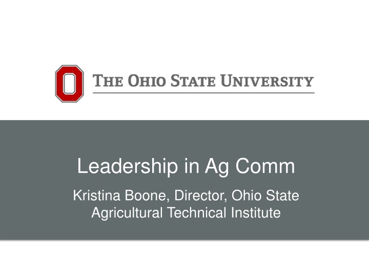 leadership in ag comm