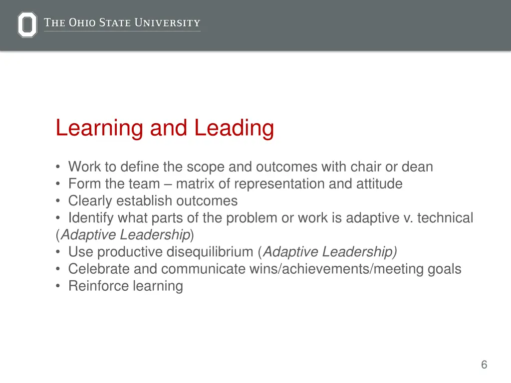 learning and leading