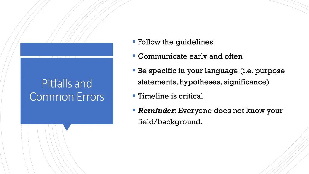 follow the guidelines
