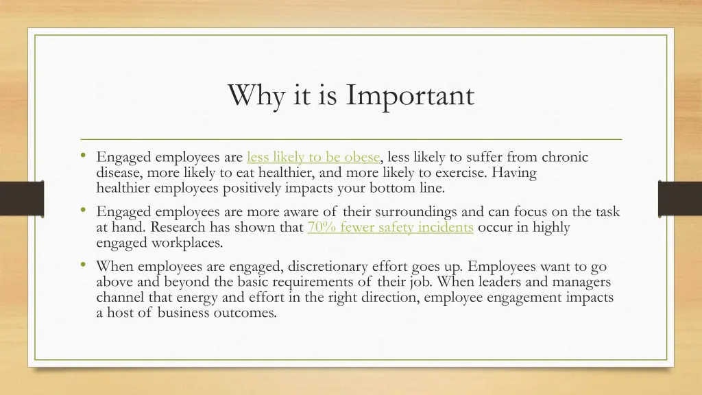 why it is important