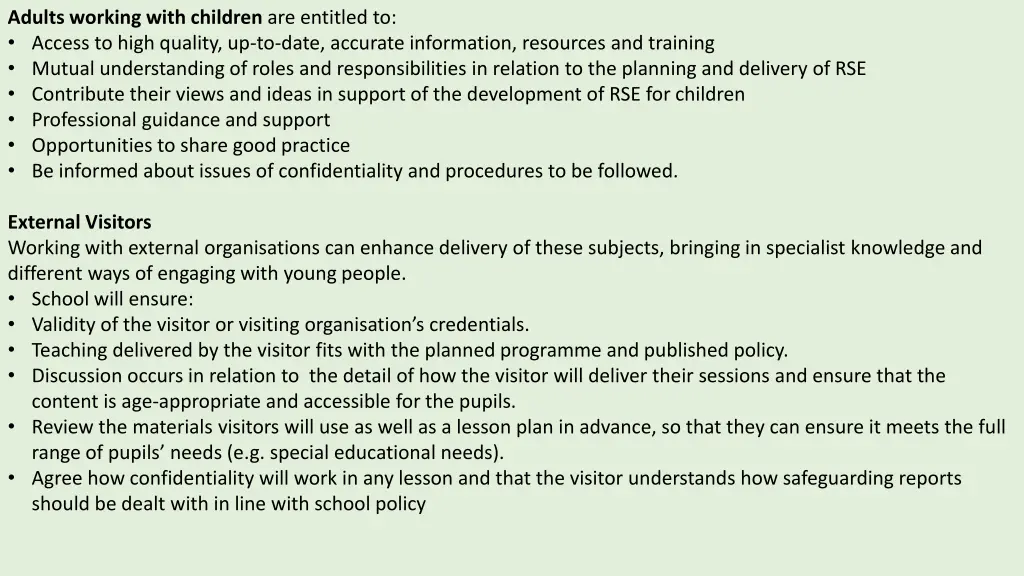 adults working with children are entitled