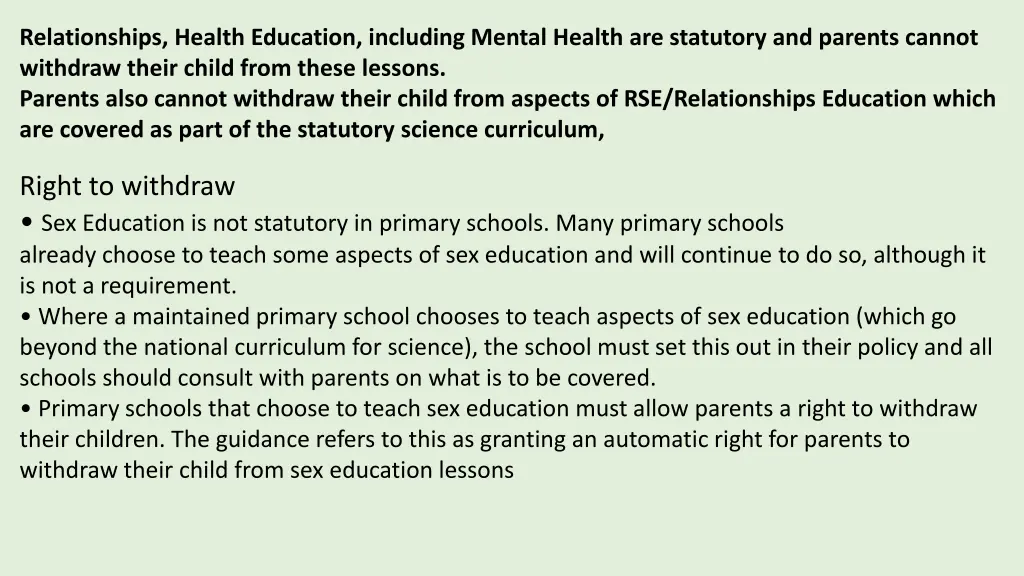 relationships health education including mental