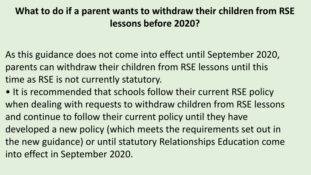 what to do if a parent wants to withdraw their