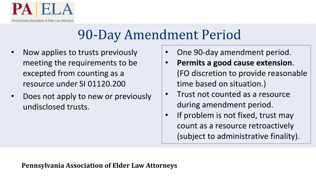 90 day amendment period