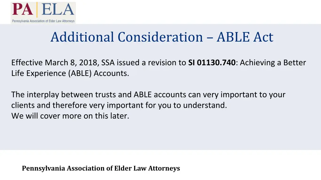 additional consideration able act