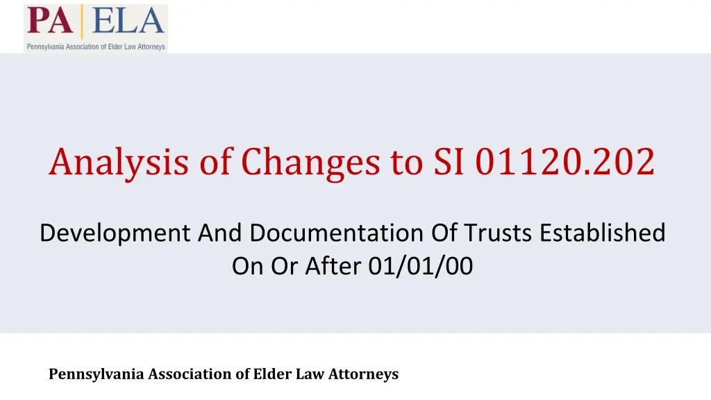analysis of changes to si 01120 202