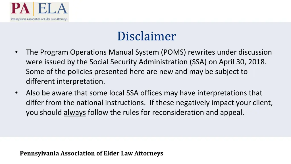 disclaimer