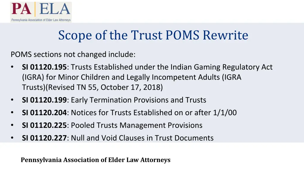 scope of the trust poms rewrite 1