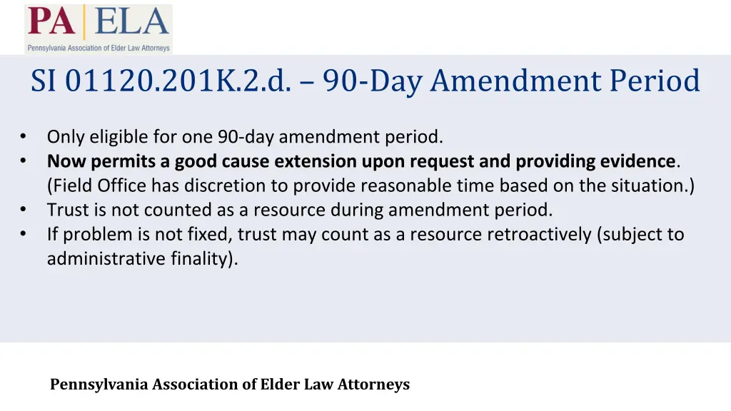 si 01120 201k 2 d 90 day amendment period