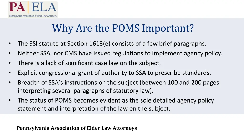 why are the poms important