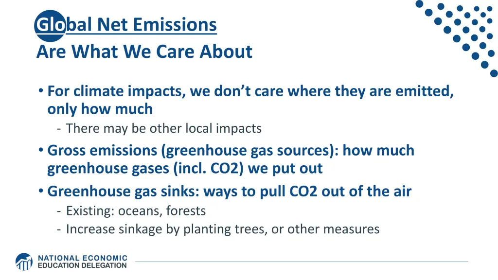 global net emissions are what we care about