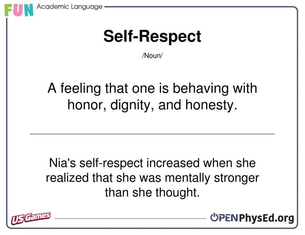 self respect