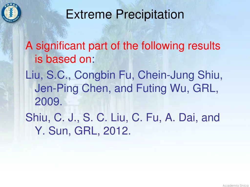 extreme precipitation