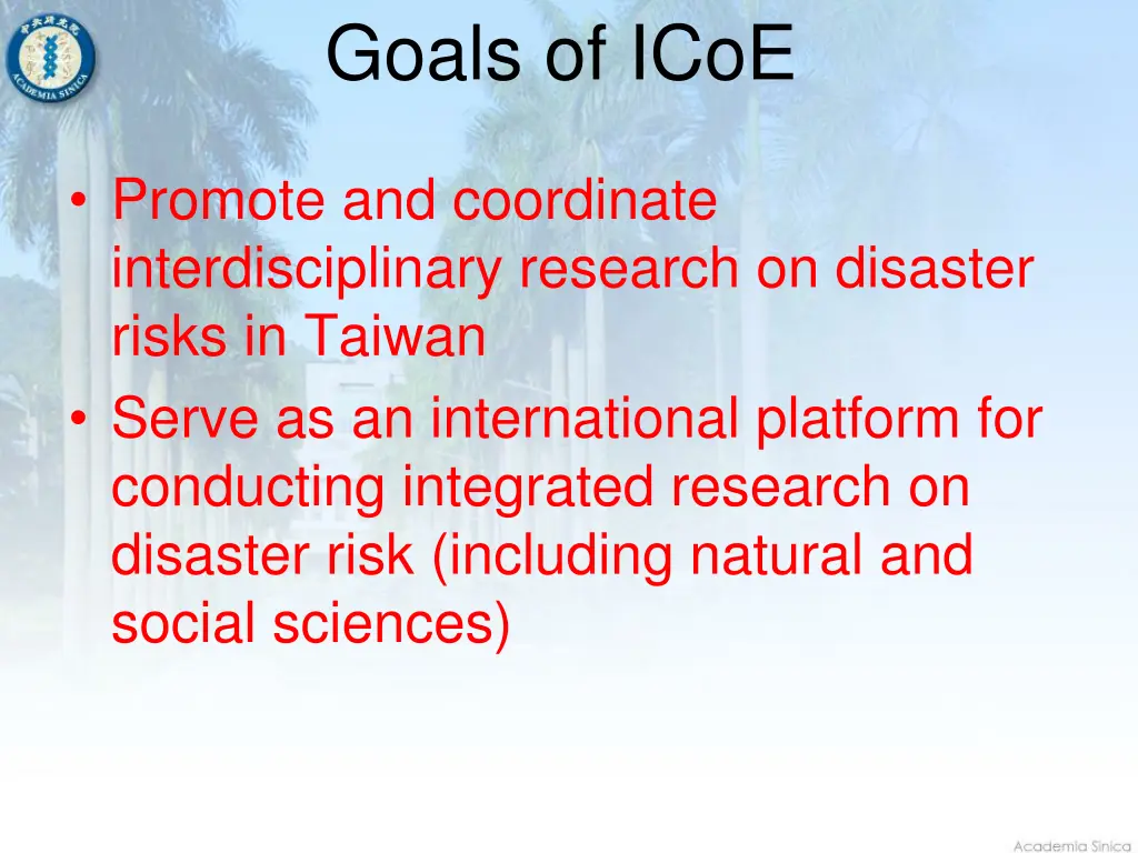 goals of icoe
