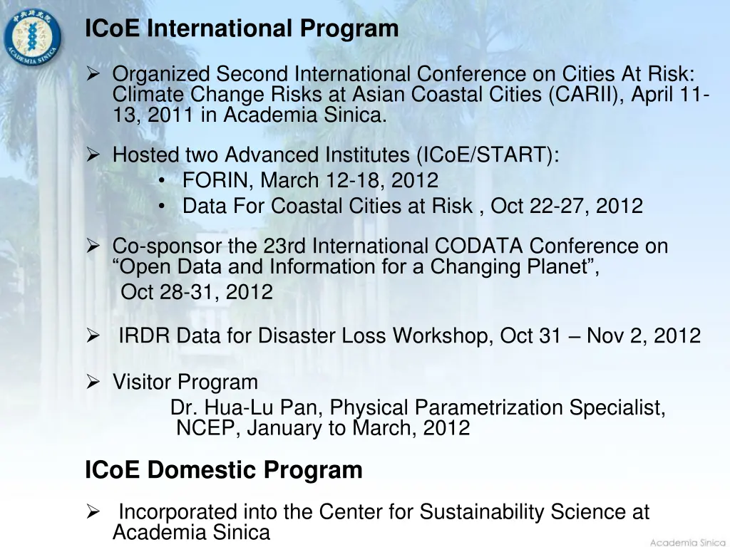 icoe international program
