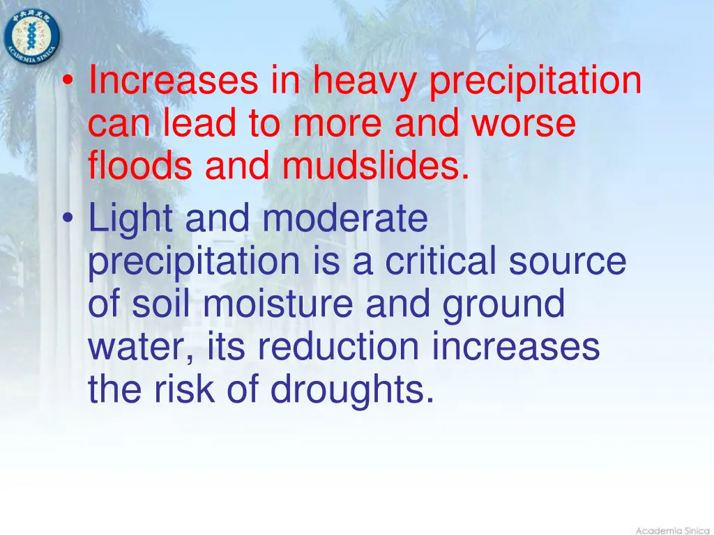 increases in heavy precipitation can lead to more