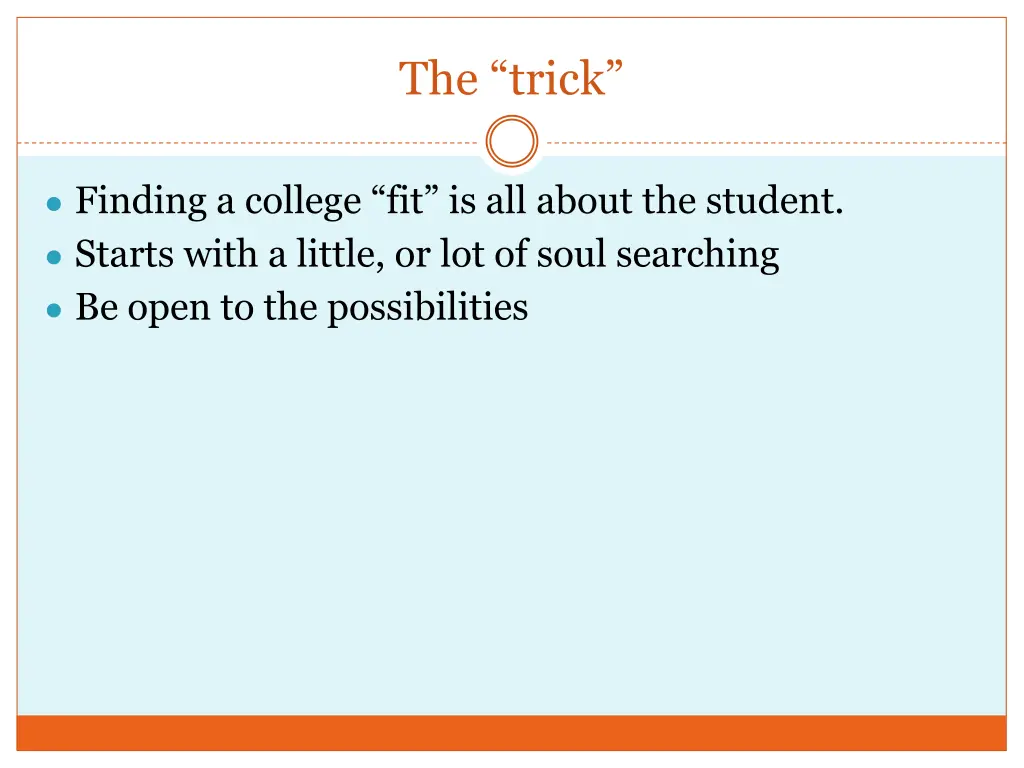the trick