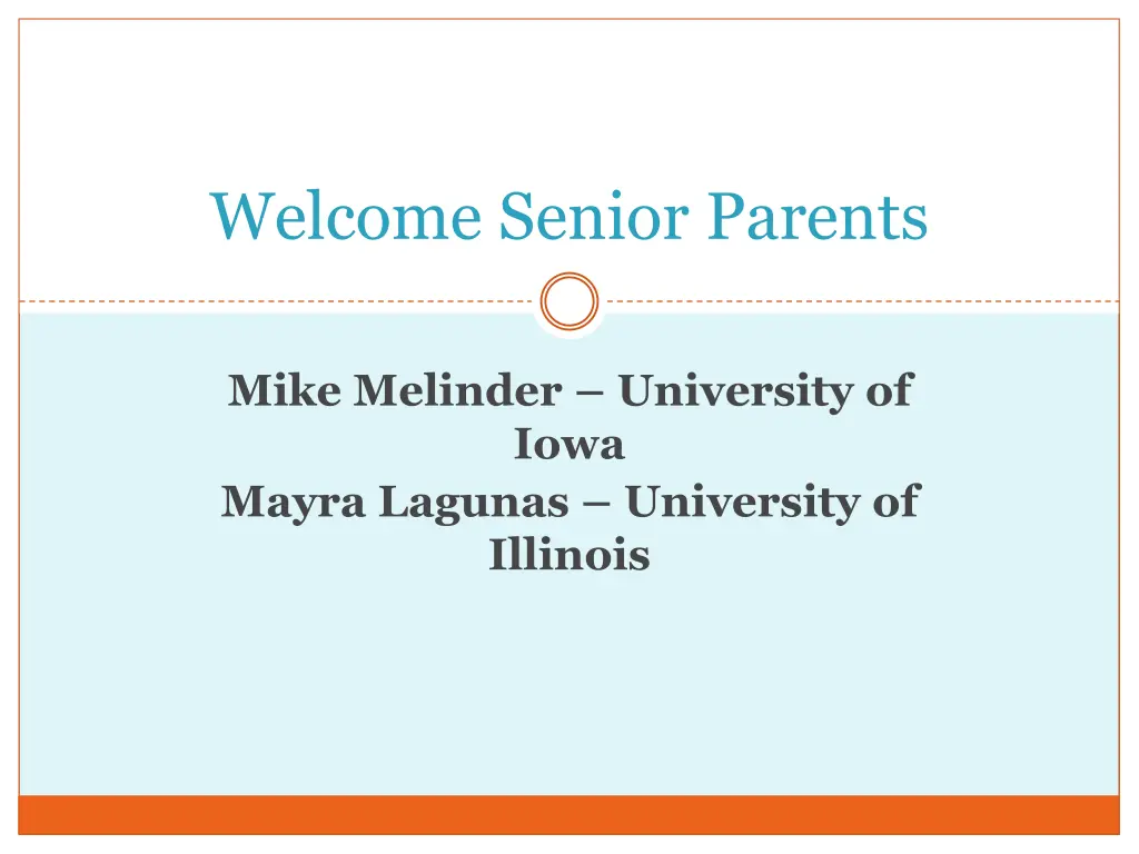 welcome senior parents
