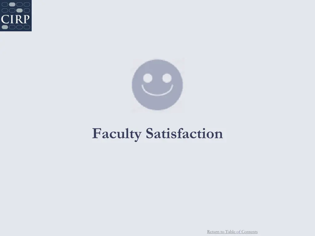 faculty satisfaction