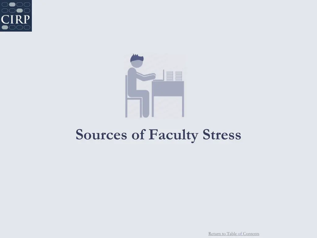 sources of faculty stress