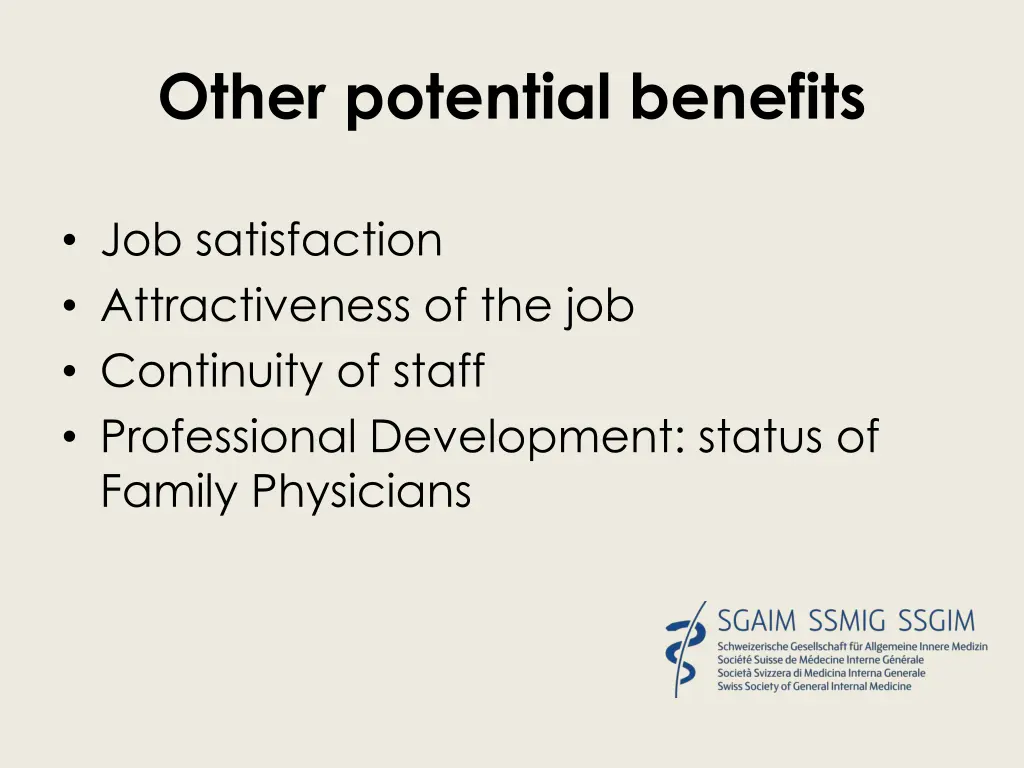 other potential benefits